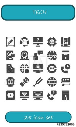 300x500 Vector Icons Pack Of Filled Tech Icons