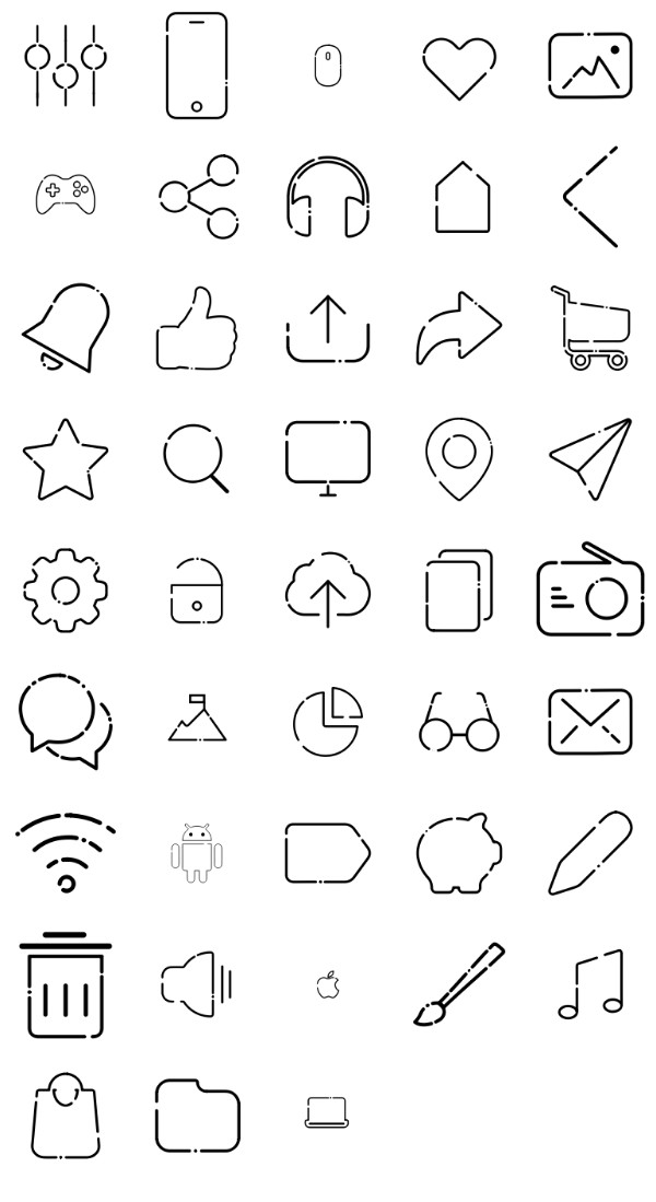 600x1099 Cute Tech Icon Set Free Icon Packs Ui Download
