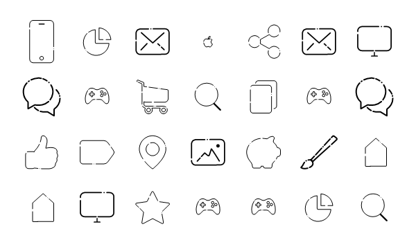 600x360 Cute Tech Icon Set Free Icons, Freebies Icons