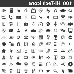 300x300 Hi Tech Icons Set Vector Hoodamathrun