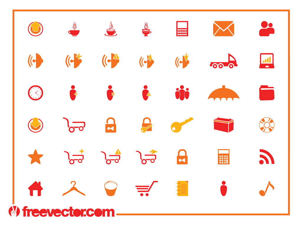1024x765 Tech Icon Set Vector Art Graphics