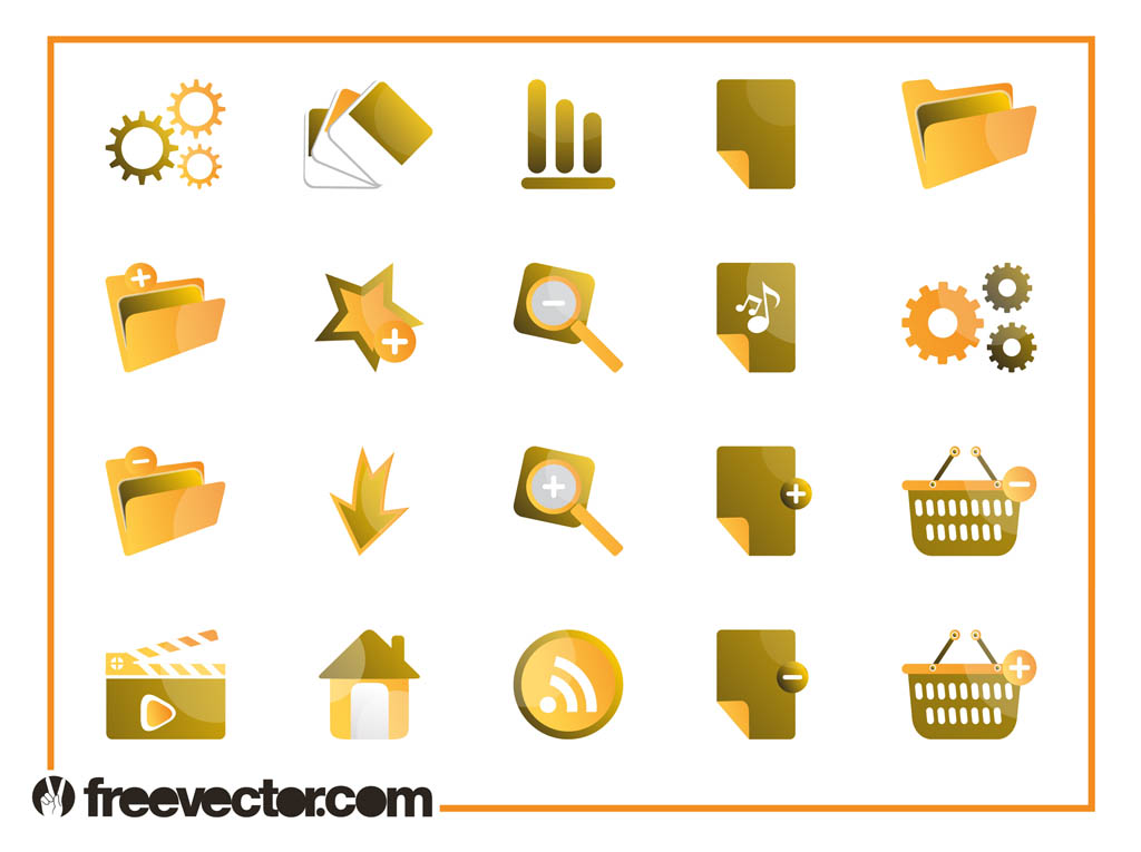 1024x765 Tech Icons Set Vector Art Graphics