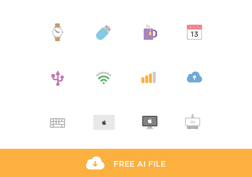 850x600 Free Tech Icon Set For Freebie