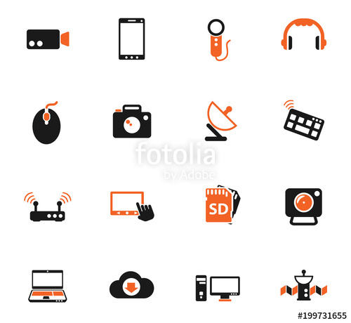 500x460 Hi Tech Icon Set Stock Image And Royalty Free Vector