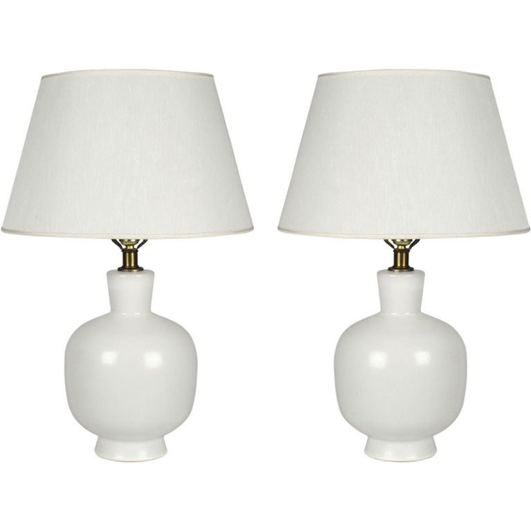 Pair Of Milky White Ceramic Footed Table Lamps 768x768 Pair Of Milky White Ceramic Footed Table Lamps