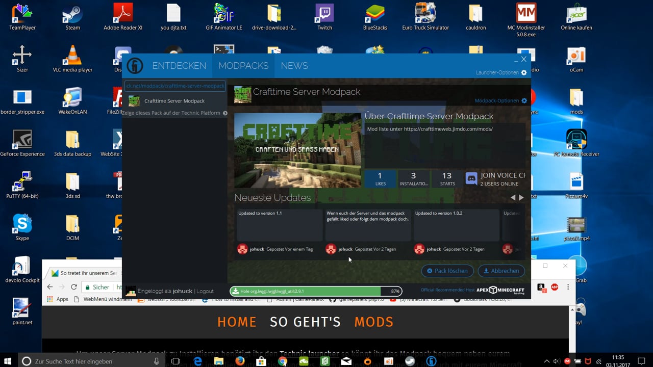 1280x720 Crafttime Modpack Technic Launcher On Vimeo