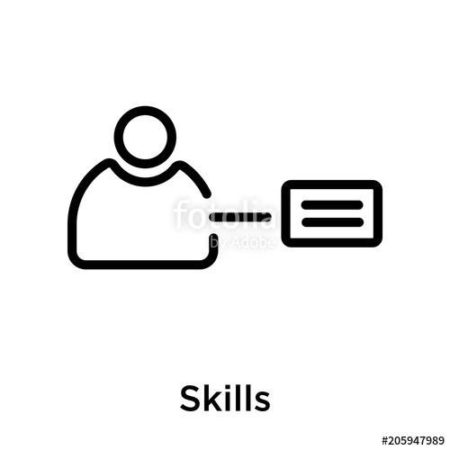 500x500 Skills Icon Vector Sign And Symbol Isolated On White Background