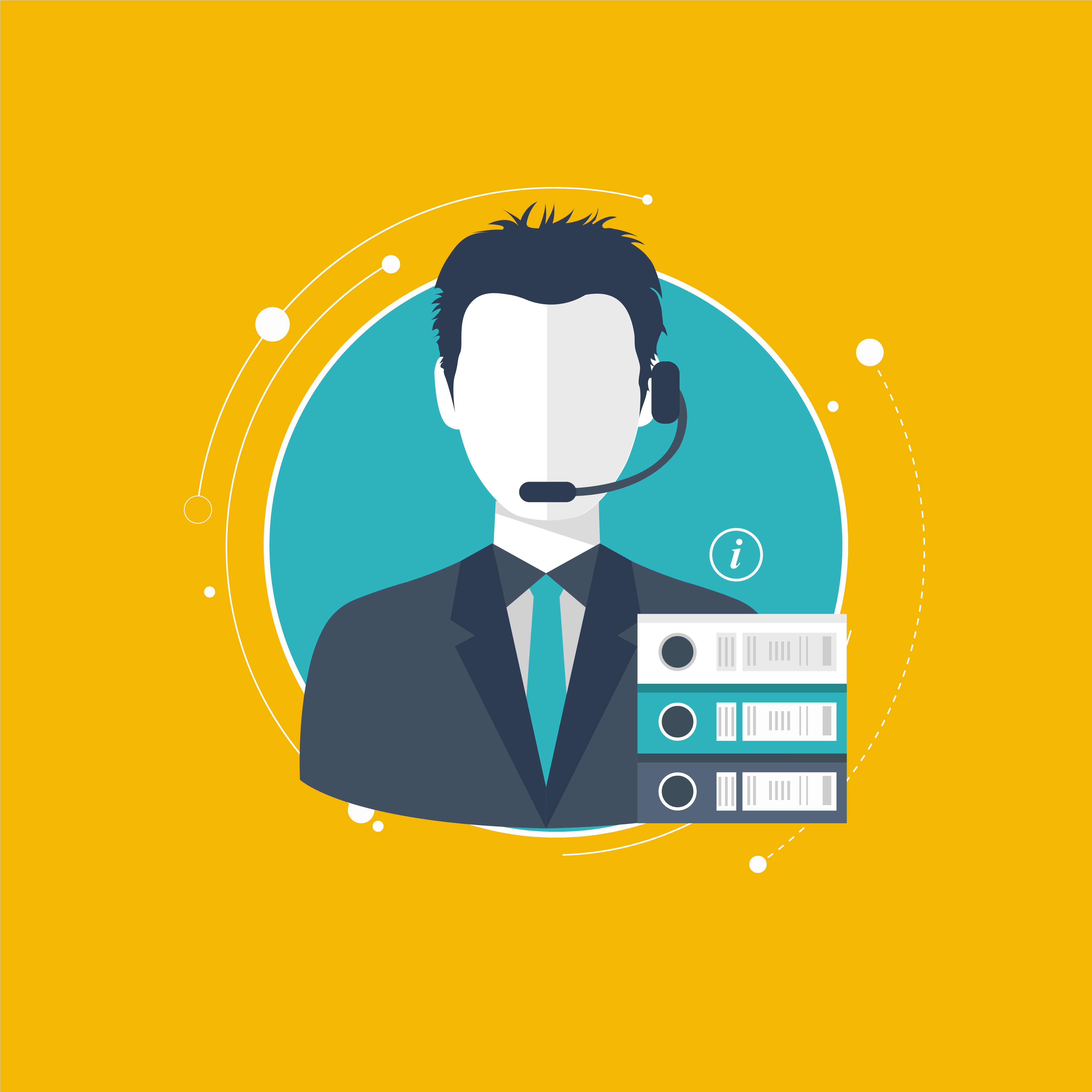 5001x5001 Support Service Concept Flat Design Illustration With Icons