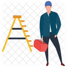 256x256 Technician Icon Of Flat Style