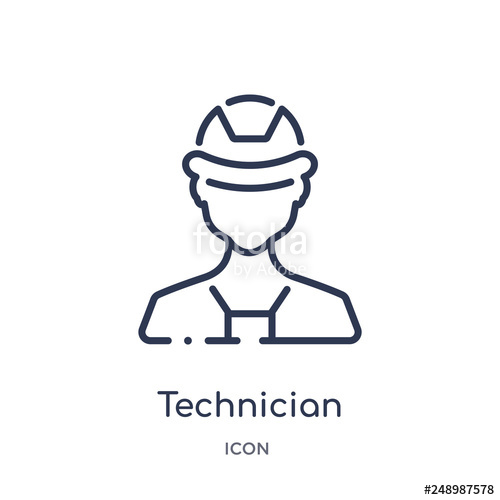 500x500 Technician Icon From People Outline Collection Thin Line