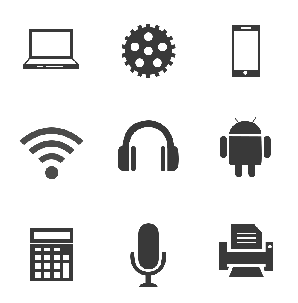 995x1011 Technology Icons