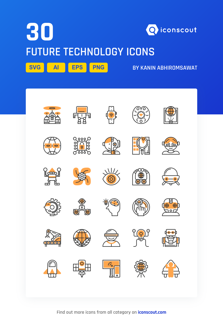 735x1078 Future Technology Icon Pack