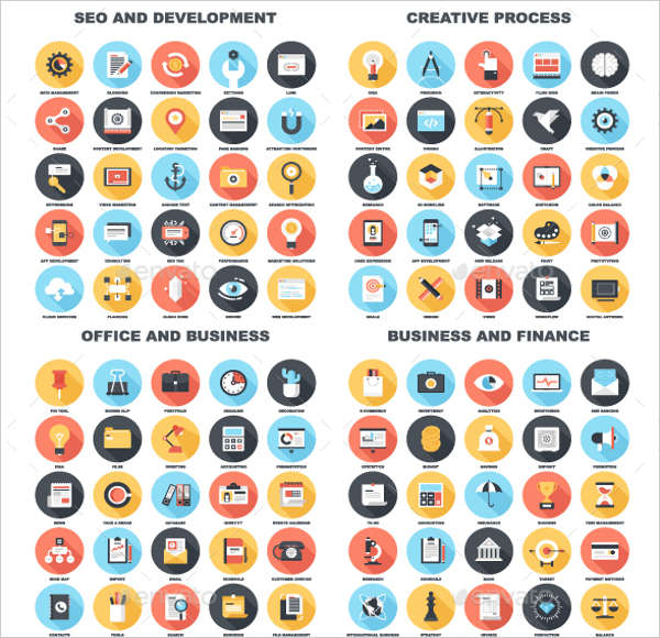 600x580 Business And Technology Icons