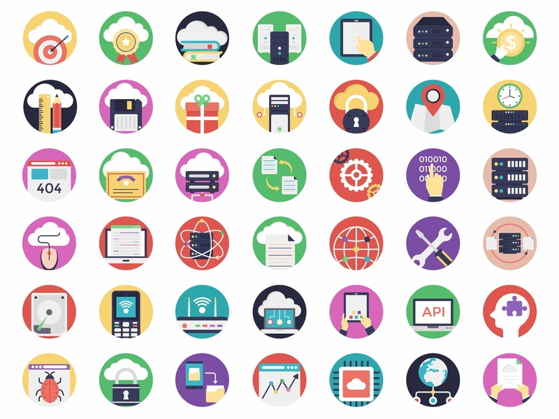 800x600 Database And Cloud Technology Icons