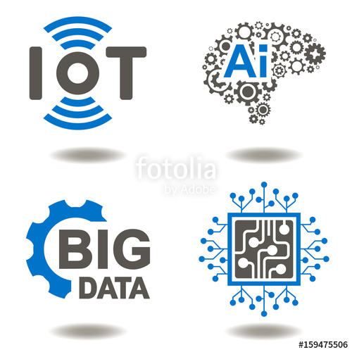 500x500 Iot Big Data Microchip Vector Icon Set Internet Of Things