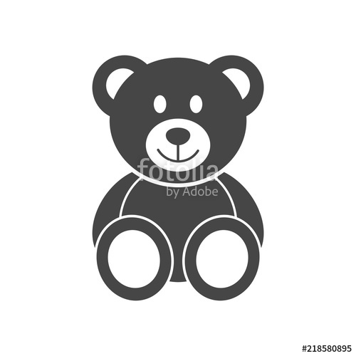 500x500 Cute Smiling Teddy Bear Icon Or Logo Stock Image And Royalty Free