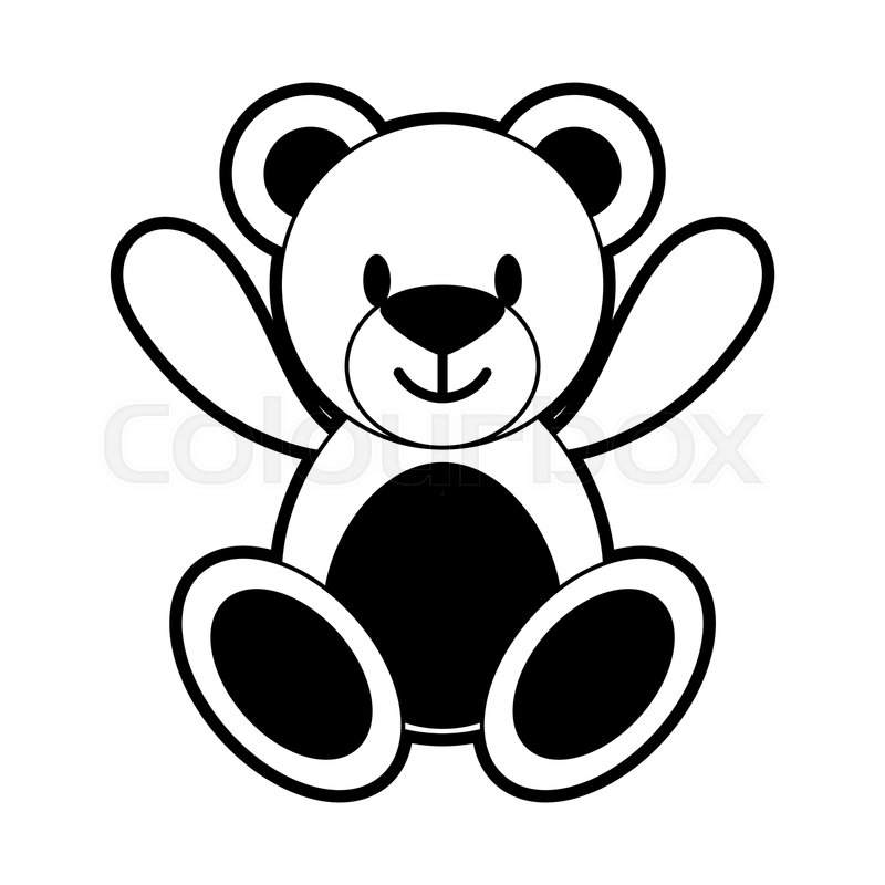 800x800 Teddy Bear Icon Image Vector Stock Vector Colourbox