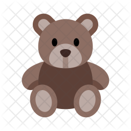 256x256 Teddybear Icon Of Flat Style
