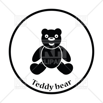 400x400 Thin Circle Design Of Teddy Bear Icon Vector Image Of Icons