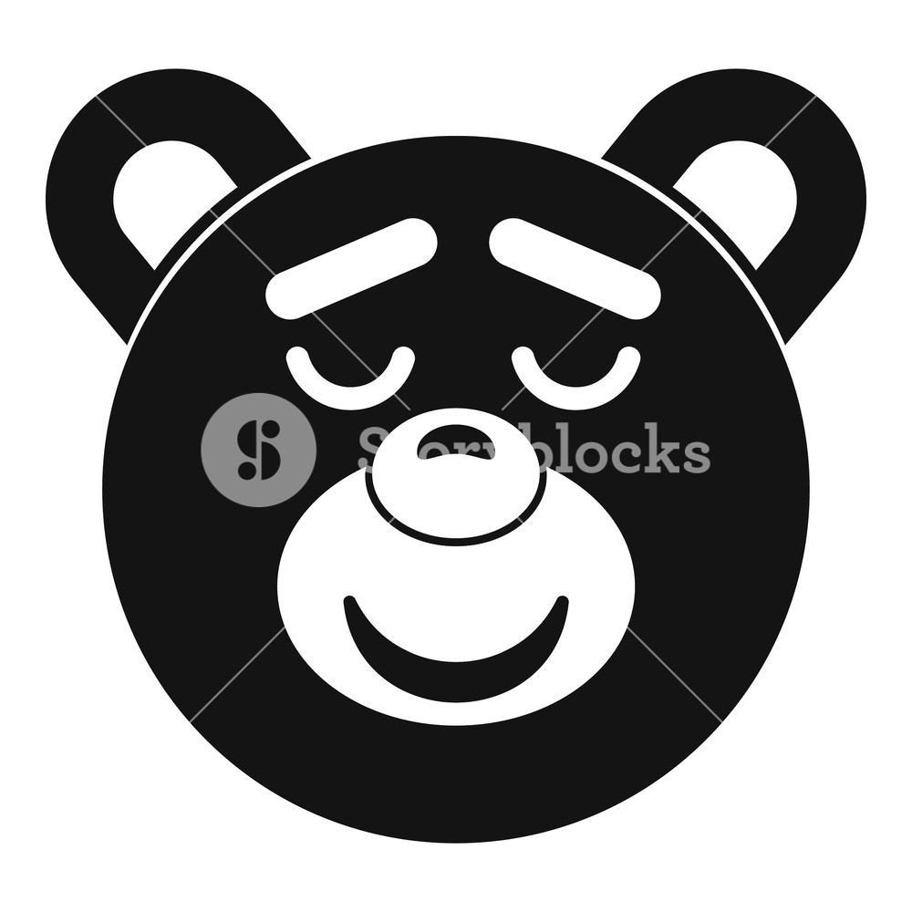 1000x1000 Sleeping Teddy Bear Icon Simple Illustration Of Sleeping Teddy