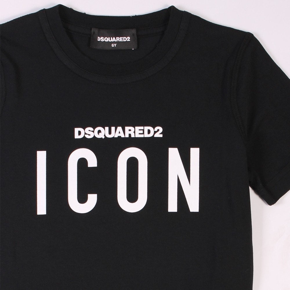 1000x1000 Kids Icon T Shirt Black White