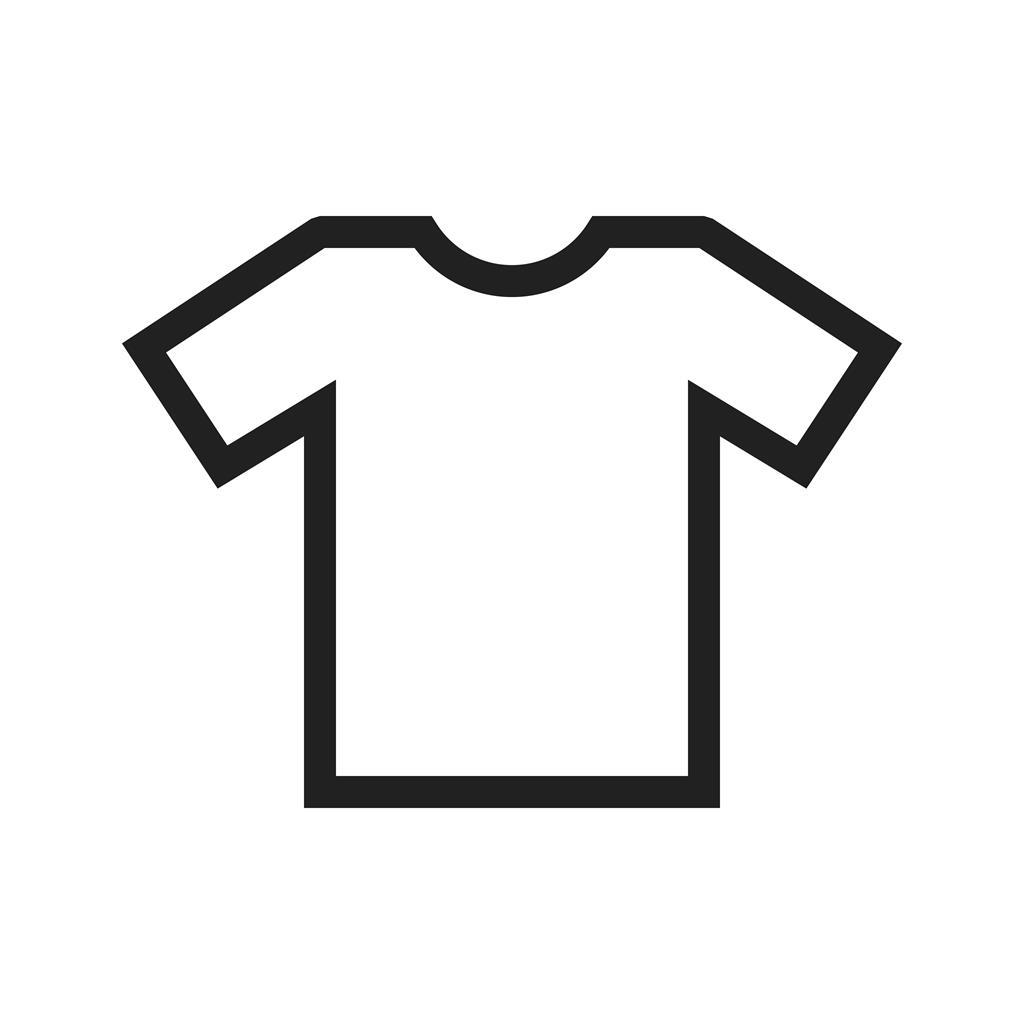1024x1024 Plain T Shirt Line Icon