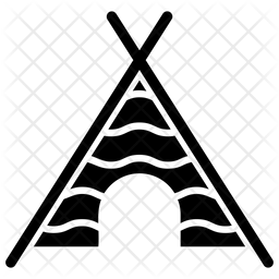 256x256 Pet Teepee Icon Of Glyph Style
