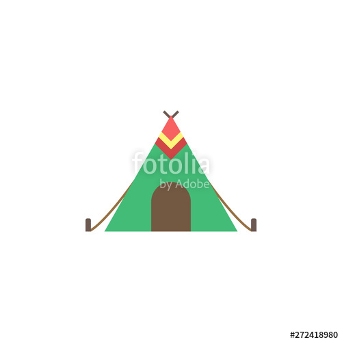 500x500 Teepee Color Icon Element Of Boho Color Icon Premium Quality