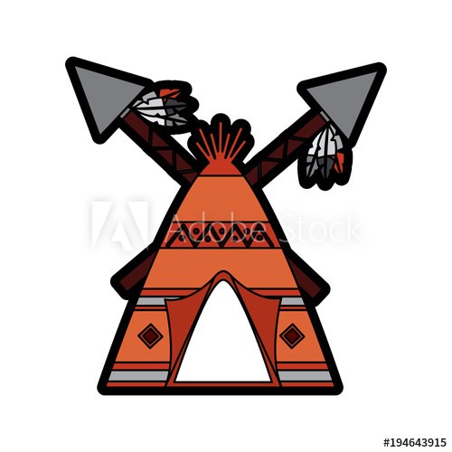 500x500 Teepee Home Native American Icon Image Vector Illustration Design