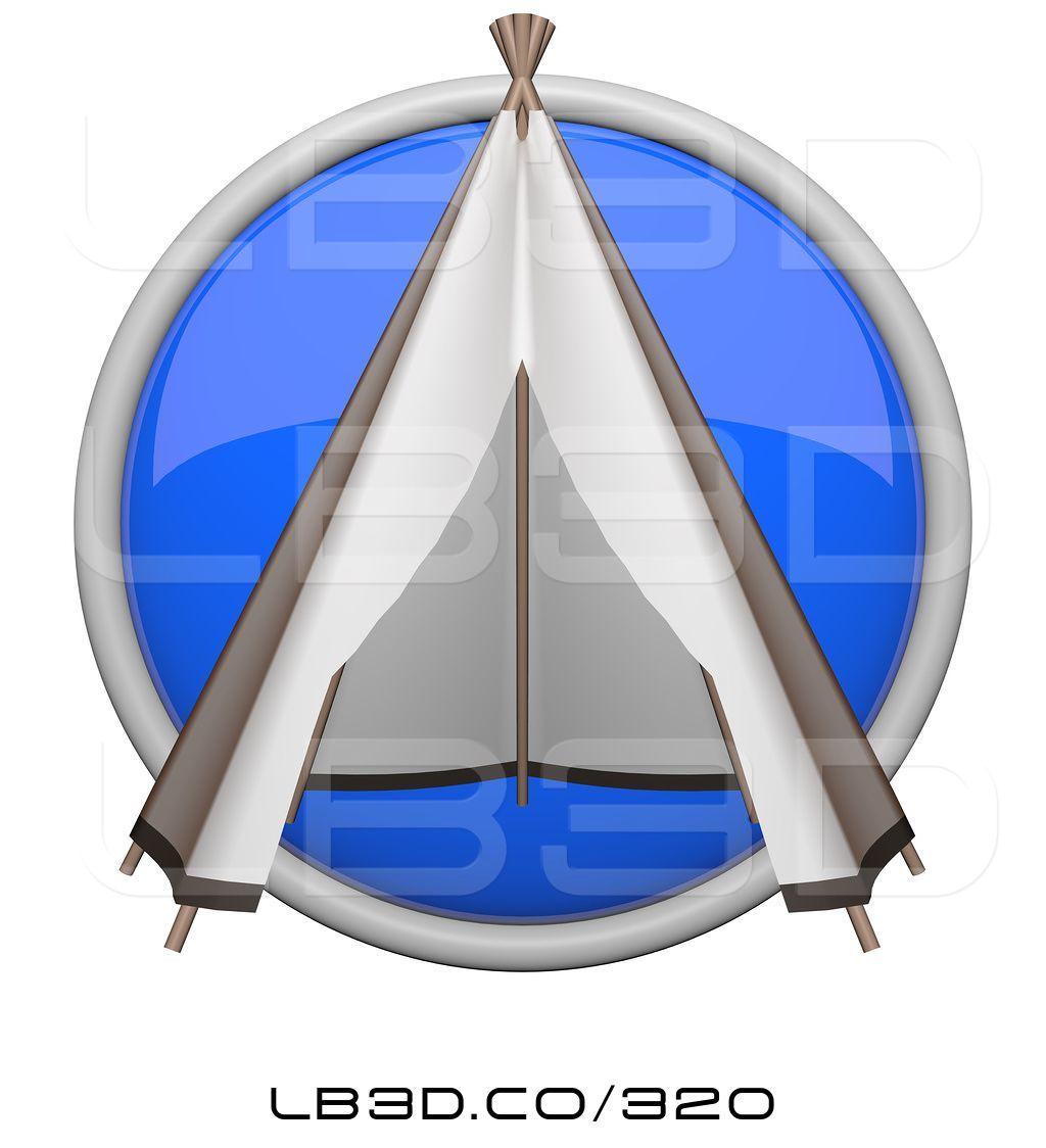 1024x1124 Illustration Of Shiny Blue Circular Teepee Icon Button