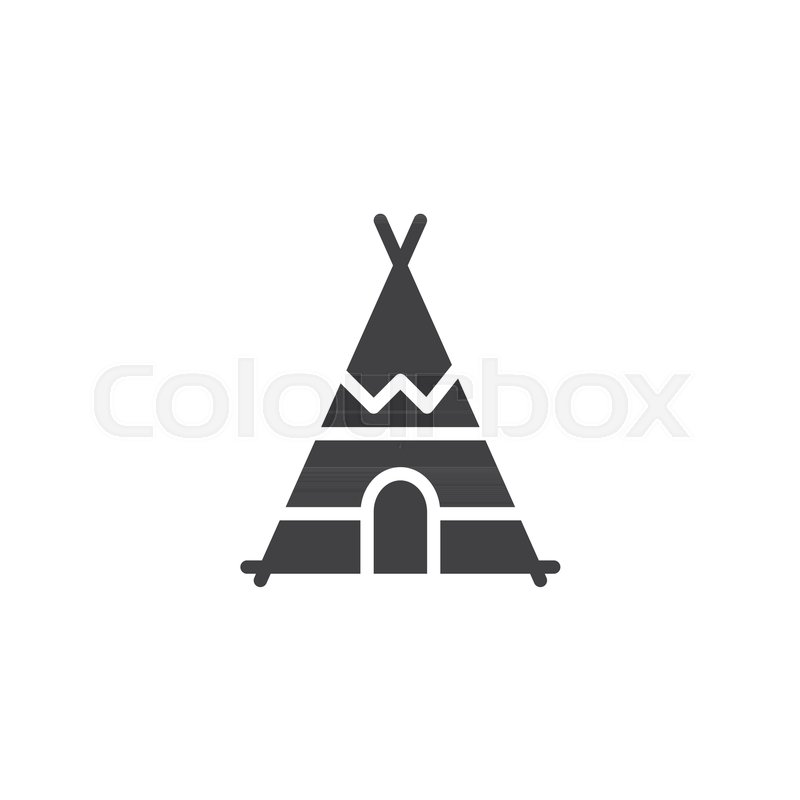 800x800 Indian Tepee Icon Vector, Filled Flat Stock Vector Colourbox
