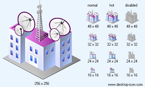 464x280 Telecom Icon Image Desktop Building Icons