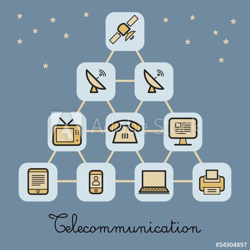 500x500 Telecommunication Icon Layout Illustration