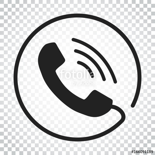 500x500 Phone Icon Vector, Contact, Support Service Sign On Isolated