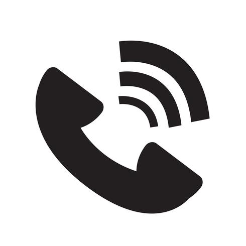 490x490 Telephone Symbol Icon Vector Illustration