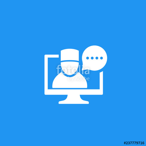 500x500 Telemedicine, Online Medical Diagnosis Icon Stock Image