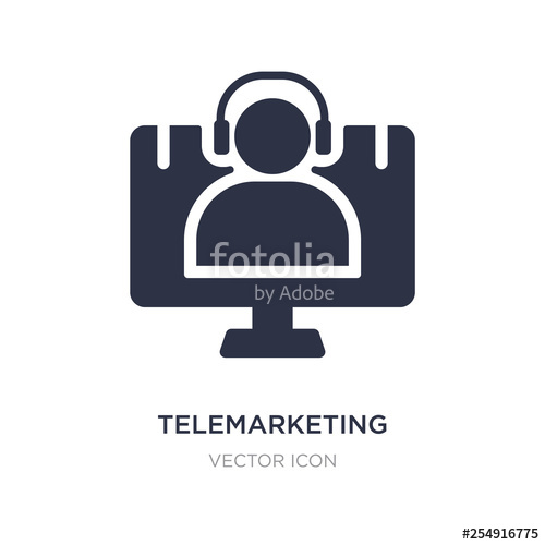 500x500 Telemarketing Icon On White Background Simple Element