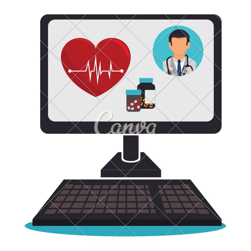 800x800 Computer With Telemedicine Technology