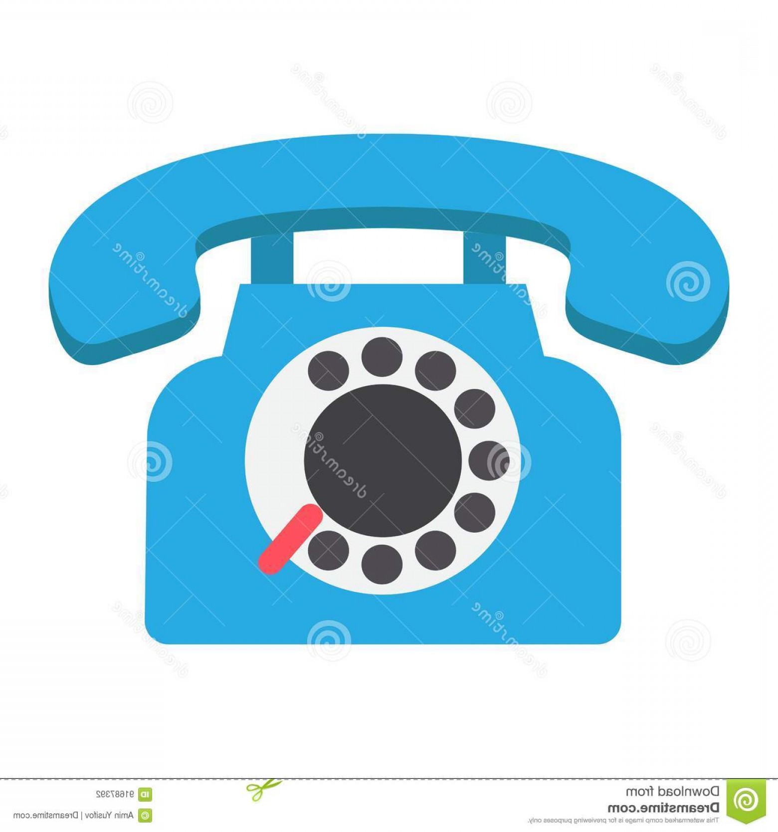 1560x1668 Stock Illustration Vintage Phone Flat Icon Contact Us Website