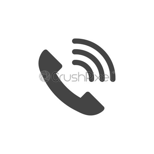 500x500 Telephone Icon Graphic Design Template Vector