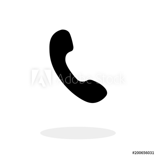 500x500 Call Icon, Telephone Symbol, Vector Illustration Flat Design
