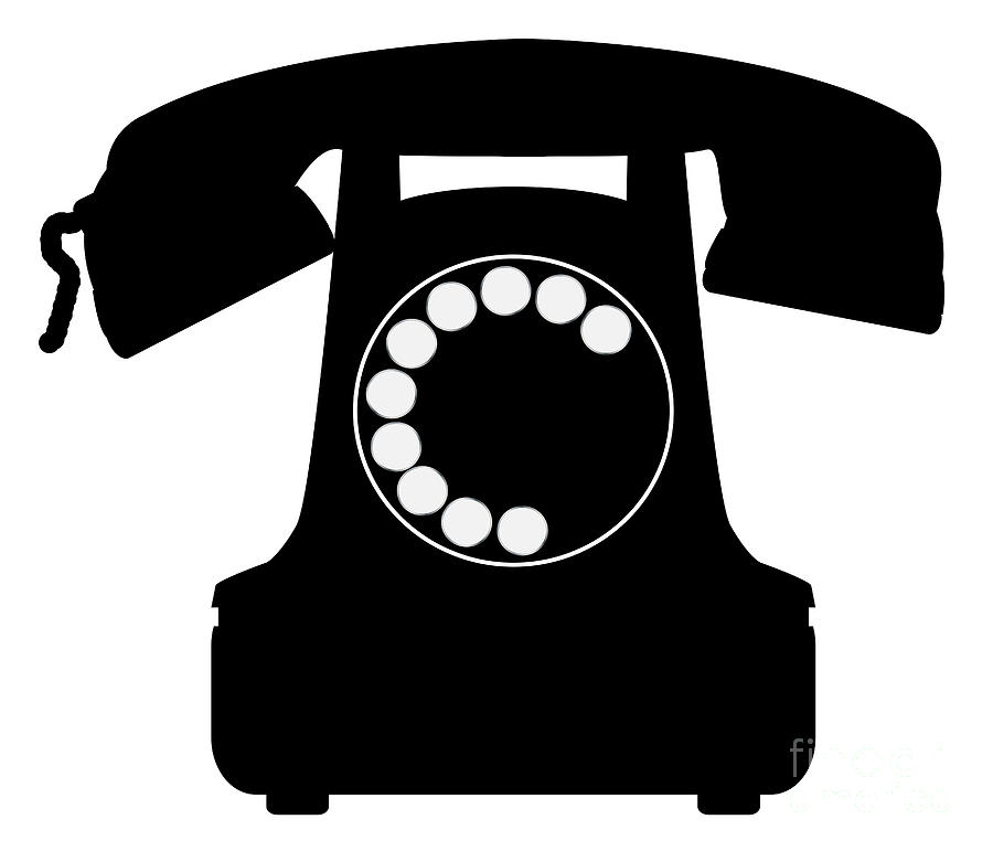 900x771 Traditional Telephone Icon Digital Art