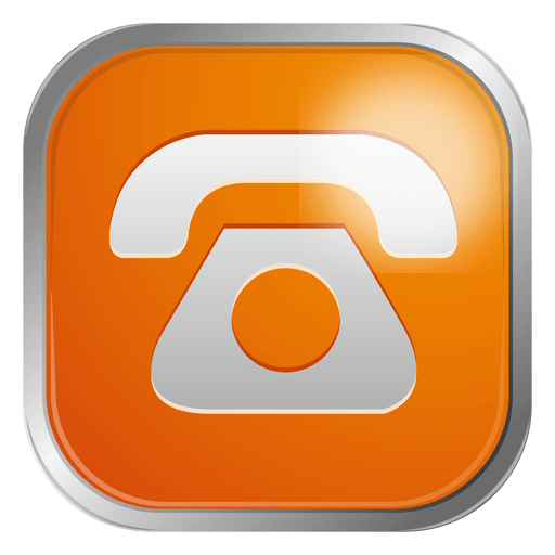 512x512 Orange Telephone Icon