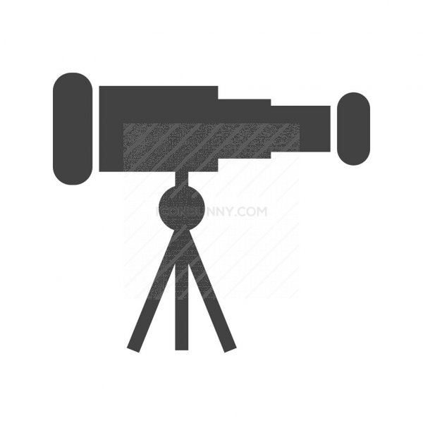 600x600 Telescope Glyph Icon