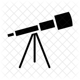 256x256 Telescope Icon Of Glyph Style