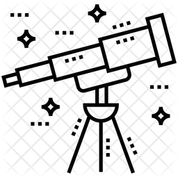 256x256 Telescope Icon Of Line Style