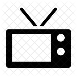 256x256 Television Icon Of Glyph Style