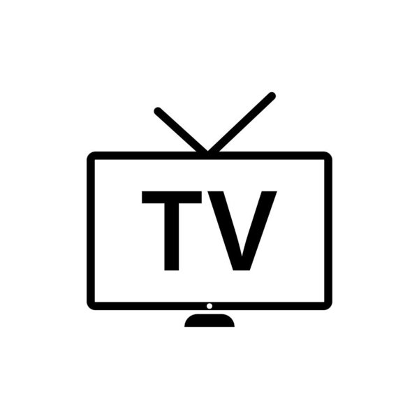 600x600 Tv Icon In Trendy Flat Style Isolated On White Background