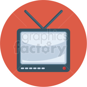 300x300 Tv Icon With Red Circle Background Clipart Royalty Free Gif