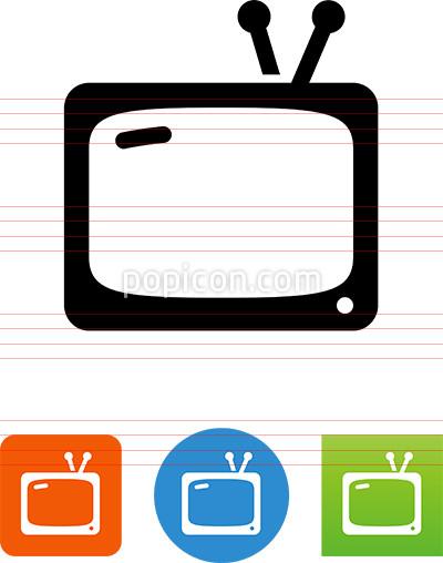 400x508 Tv Set With Antenna Icon